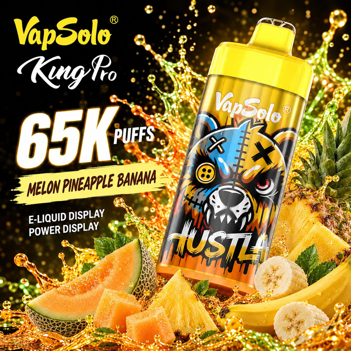 Vapsolo King Pro 65K – Vaper Desechable Recargable 65000 Caladas USB-C