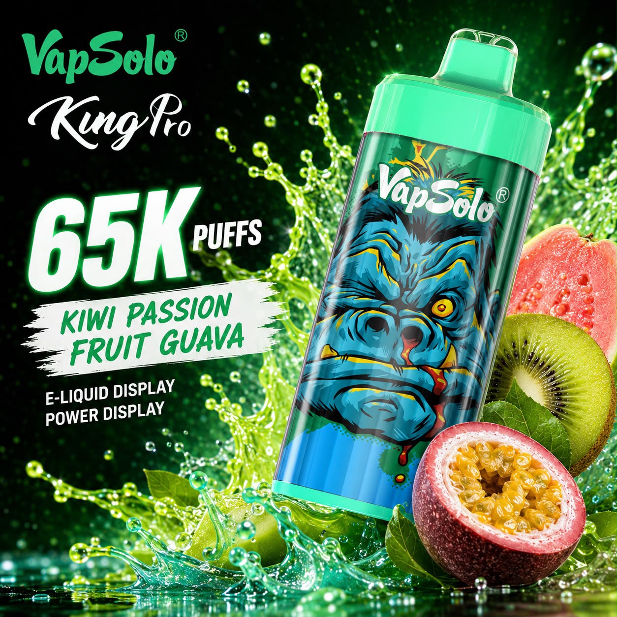 Vapsolo King Pro 65000 Puffs – Vaper Desechable Recargable 65K