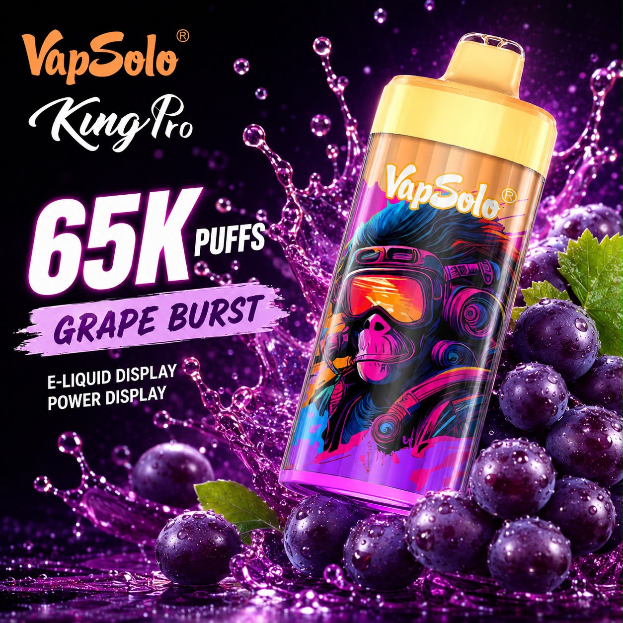 Vapsolo King Pro 65000 Puffs – Vaper Desechable Recargable 65K