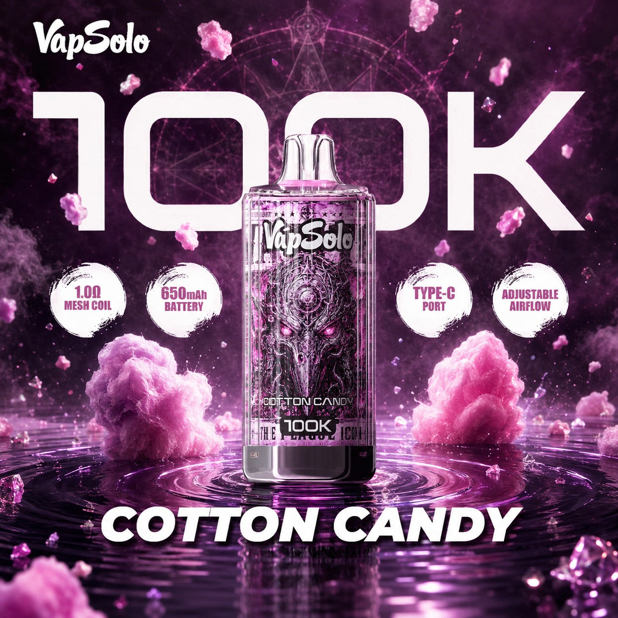 Vapsolo 100K | Vaper Desechable 100000 Caladas Recargable USB-C