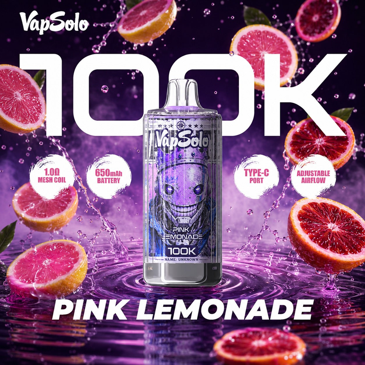 Vapsolo 100K | Vaper Desechable 100000 Caladas Recargable USB-C