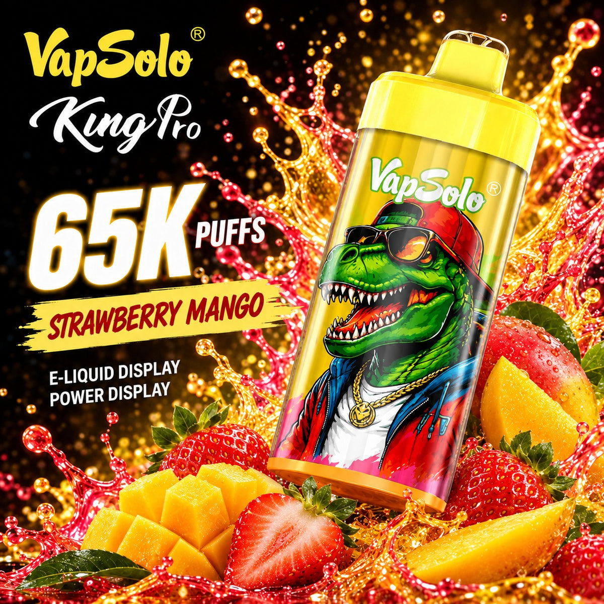 Vapsolo King Pro 65K – Vaper Desechable Recargable 65000 Caladas USB-C