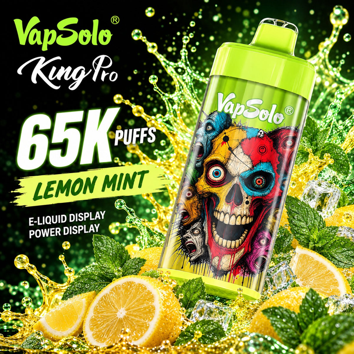 Vapsolo King Pro 65K – Vaper Desechable Recargable 65000 Caladas USB-C
