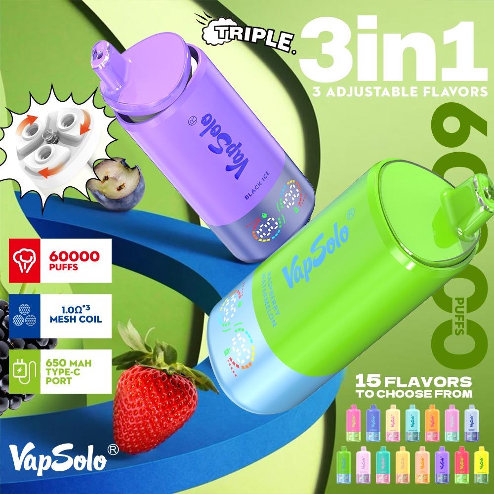VAPSOLO 60K PUFFS TRIPLE SABOR